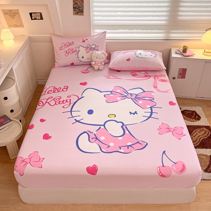 91家纺网 家纺一手货源 找家纺 金爱家 2024新款40s全棉大阪三丽鸥单品系列 M-俏皮kt