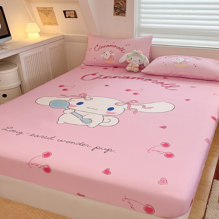 91家纺网 家纺一手货源 找家纺 金爱家 2024新款40s全棉大阪三丽鸥单品系列 M-淘气玉桂狗