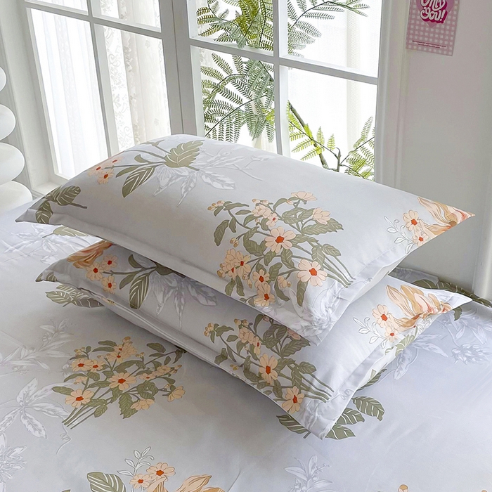 91家纺网 家纺一手货源 找家纺 梵巢家纺 芦荟棉三四件套，床单，被套，枕套化纤四件套浅浅花香