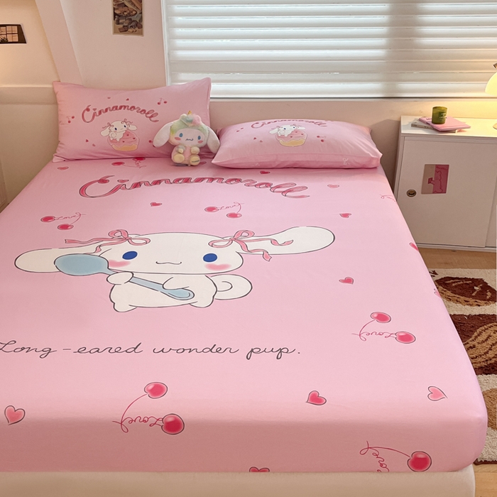 91家纺网 家纺一手货源 找家纺 金爱家 2024新款40s全棉大阪三丽鸥单品系列 M-淘气玉桂狗