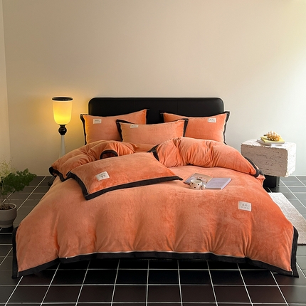 91家纺网 家纺一手货源 找家纺 （总）红嘴企鹅 2025新款北欧良品牛奶绒四件套