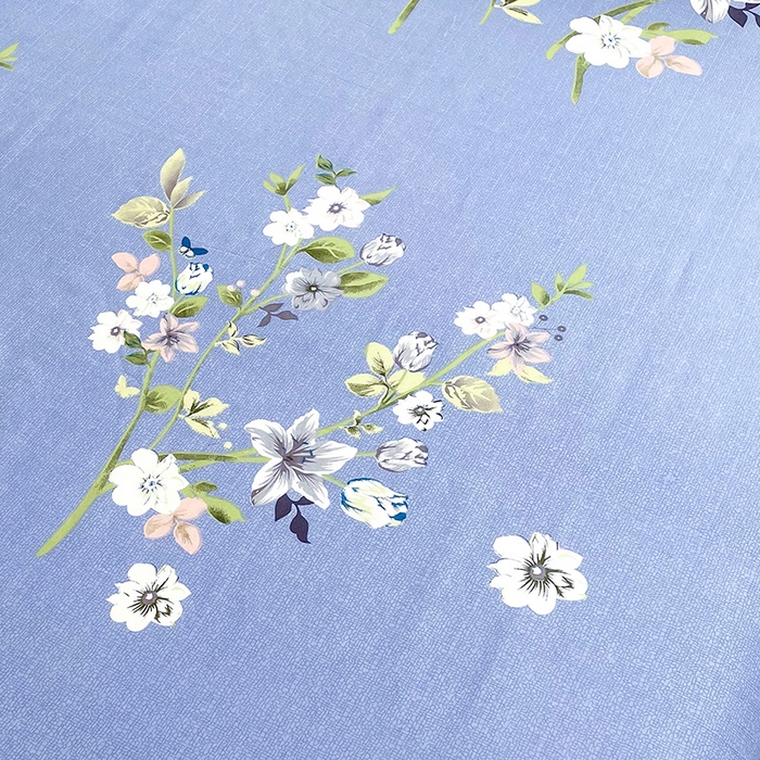 91家纺网 家纺一手货源 找家纺 梵巢家纺 2025新款加厚芦荟棉床单磨毛化纤床单淡雅花姿