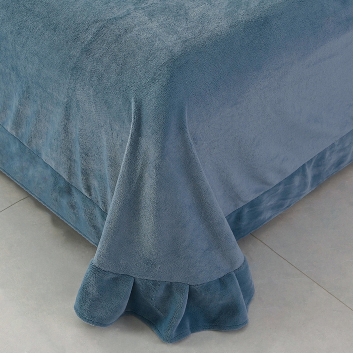 91家纺网 家纺一手货源 找家纺 （总）氧家 2024新款宽边撞色对角牛奶绒绣花四件套--优雅