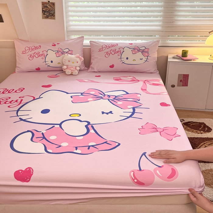 91家纺网 家纺一手货源 找家纺 金爱家 2024新款40s全棉大阪三丽鸥单品系列 M-俏皮kt