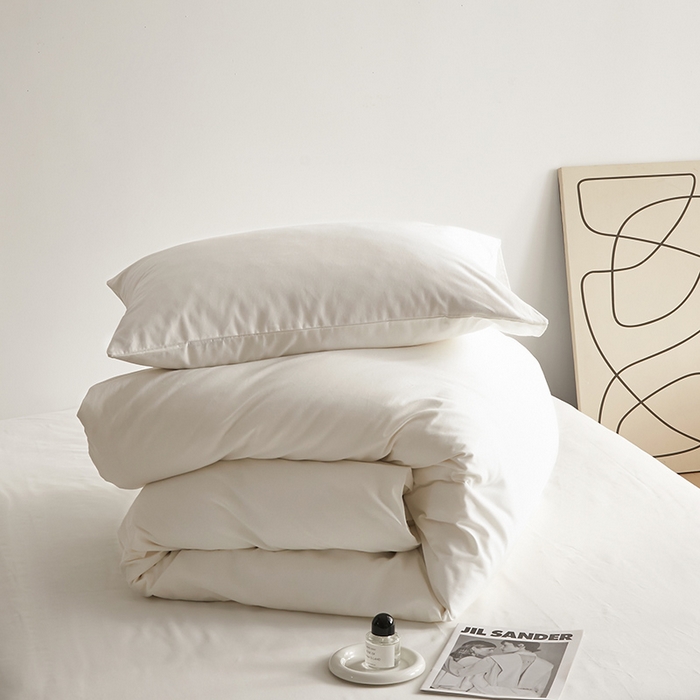 91家纺网 家纺一手货源 找家纺 2024秋季纯色32*21纯色加厚超柔全棉磨毛系列--被套 贵族白