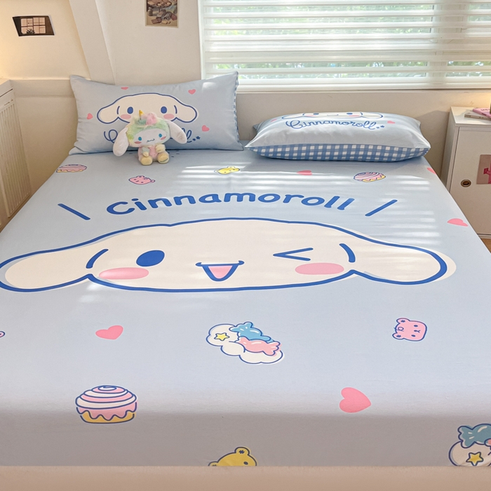 91家纺网 家纺一手货源 找家纺 金爱家 2024新款40s全棉大阪三丽鸥单品系列 M-开心玉桂狗