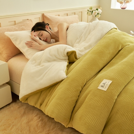 91家纺网 家纺一手货源 找家纺 （总）2024新款保暖牛奶绒剪花北极绒冬被子被芯