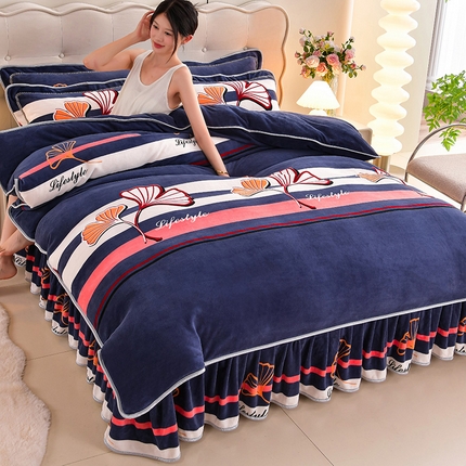 91家纺网 家纺一手货源 找家纺 梦莱情纺2024新款8.5斤牛奶绒四件套日产12000套 幸运