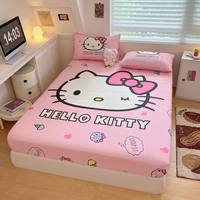 91家纺网 家纺一手货源 找家纺 金爱家 2024新款40s全棉大阪三丽鸥单品系列 M-甜甜kt