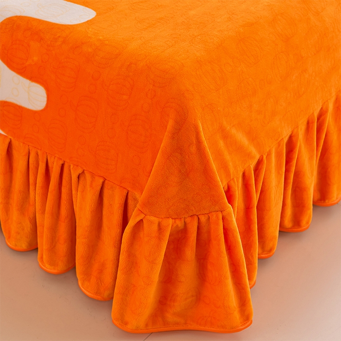 91家纺网 家纺一手货源 找家纺 梦莱情纺2024新款8.5斤牛奶绒四件套日产12000套 南瓜