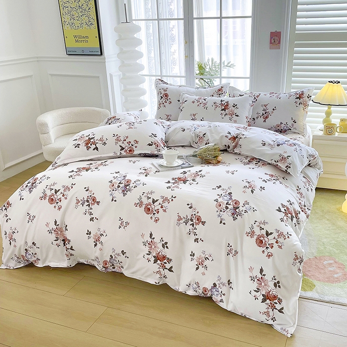 91家纺网 家纺一手货源 找家纺 梵巢家纺 芦荟棉三四件套，床单，被套，枕套化纤四件套浪漫庄园