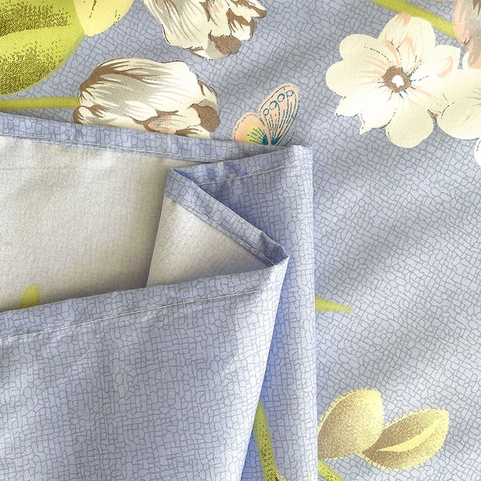 91家纺网 家纺一手货源 找家纺 梵巢家纺 2025新款芦荟棉四件套和单品印花四件套 床笠款四件套淡雅花姿