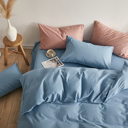 91家纺网 家纺一手货源 找家纺 （总）2024秋季纯色32*21纯色加厚超柔全棉磨毛系列--四件套