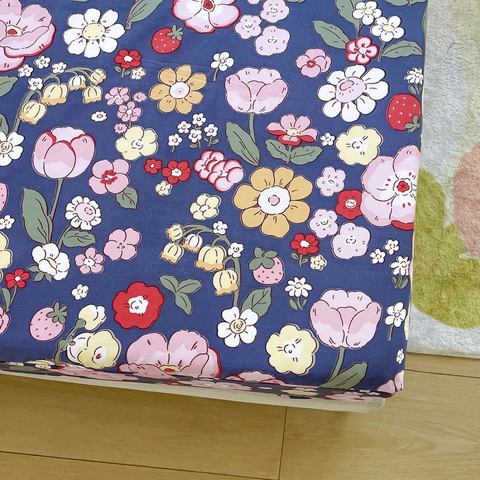 91家纺网 家纺一手货源 找家纺 梵巢家纺 芦荟棉床笠单床笠，外贸跨境单床笠磨毛床笠印花床笠床笠三件套花满城