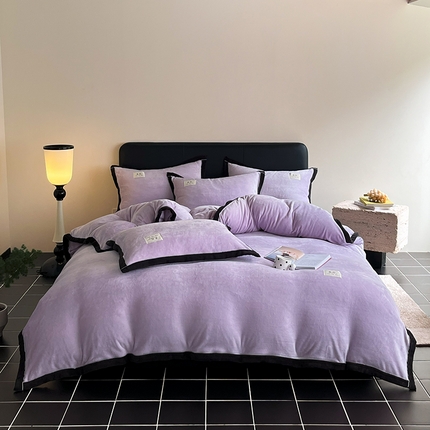 91家纺网 家纺一手货源 找家纺 （总）红嘴企鹅 2025新款北欧良品牛奶绒四件套