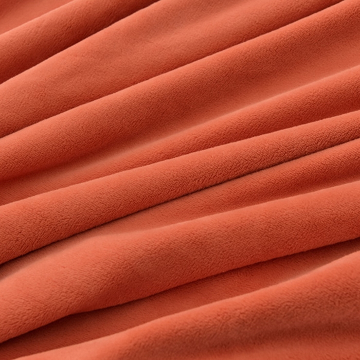 91家纺网 家纺一手货源 找家纺 氧家 2024新款宽边撞色对角牛奶绒绣花四件套--花颜对角 花韵-橘色