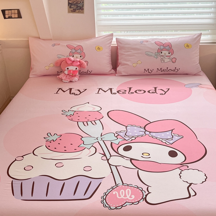 91家纺网 家纺一手货源 找家纺 金爱家 2024新款40s全棉大阪三丽鸥单品系列 M-蛋糕美乐蒂