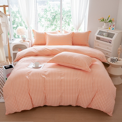 91家纺网 家纺一手货源 找家纺 （总）木易家居 2025新款全棉色织水洗棉四件套