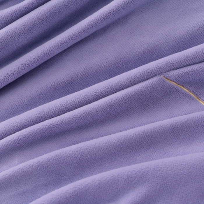 91家纺网 家纺一手货源 找家纺 氧家 2024新款宽边撞色对角牛奶绒绣花四件套--典雅 典雅-丁香紫