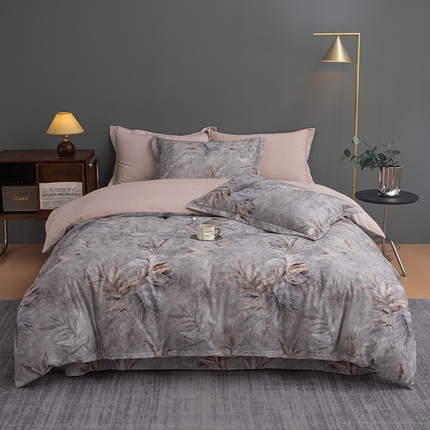 91家纺网 家纺一手货源 找家纺 （总）2024新款全棉加厚长绒棉数码印花四件套