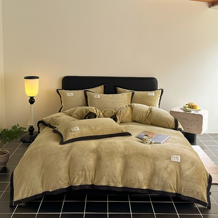 91家纺网 家纺一手货源 找家纺 （总）红嘴企鹅 2025新款北欧良品牛奶绒四件套