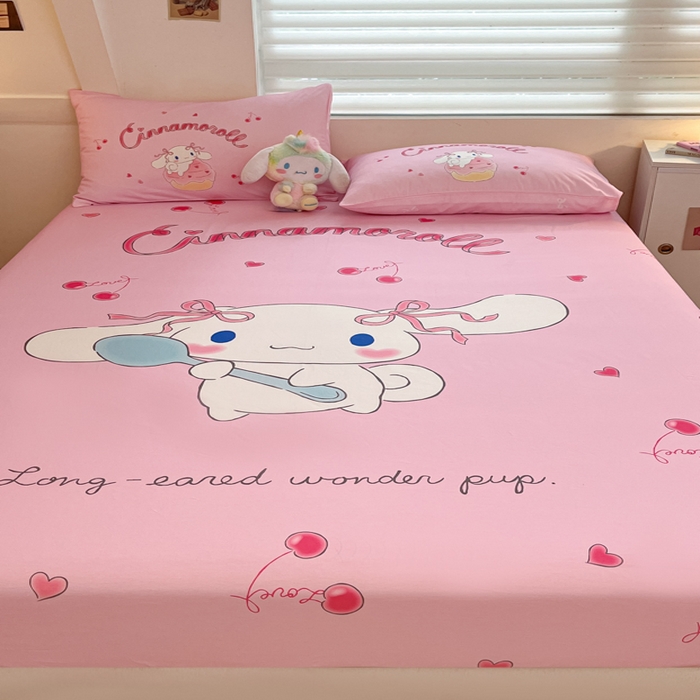 91家纺网 家纺一手货源 找家纺 金爱家 2024新款40s全棉大阪三丽鸥单品系列 M-淘气玉桂狗