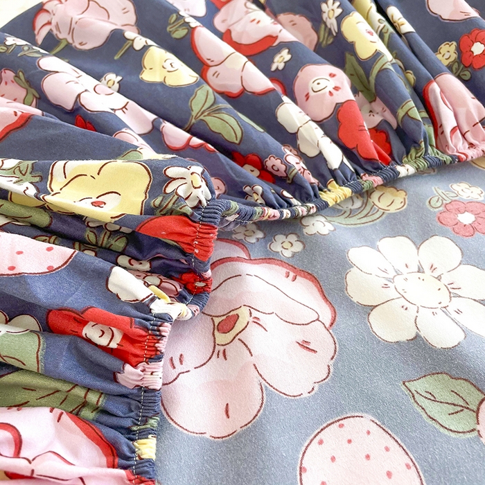 91家纺网 家纺一手货源 找家纺 梵巢家纺 芦荟棉床笠单床笠，外贸跨境单床笠磨毛床笠印花床笠床笠三件套花满城