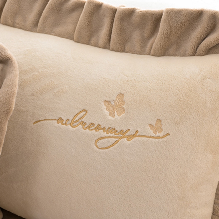 91家纺网 家纺一手货源 找家纺 氧家 2024新款韩版牛奶绒绣花四件套--蝶恋 羽蝶-奶白色