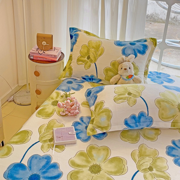 91家纺网 家纺一手货源 找家纺 名兮 2024卡通时尚风高克重牛奶绒床笠 卡罗