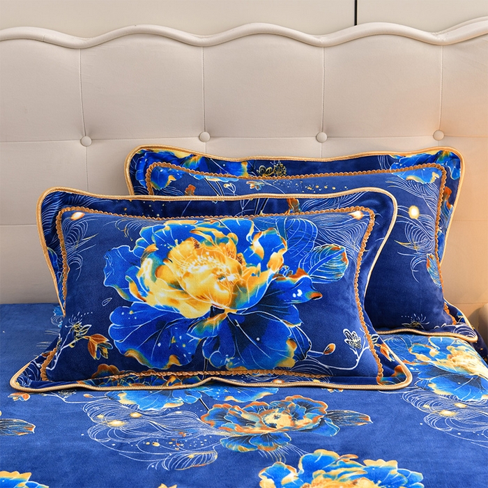 91家纺网 家纺一手货源 找家纺 梦莱情纺2024新款8.5斤牛奶绒四件套日产12000套 秘境