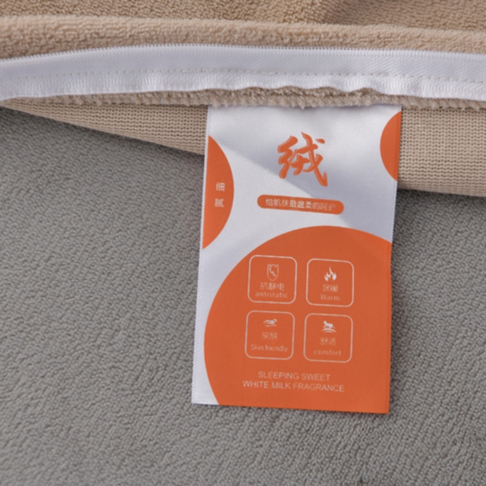 91家纺网 家纺一手货源 找家纺 氧家 2024新款宽边撞色对角牛奶绒绣花四件套--典雅 典雅-高级灰