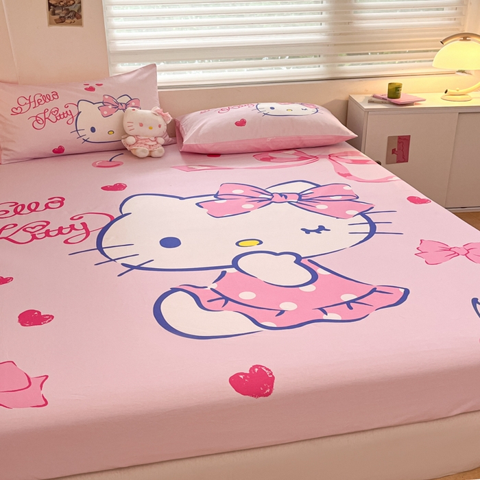 91家纺网 家纺一手货源 找家纺 金爱家 2024新款40s全棉大阪三丽鸥单品系列 M-俏皮kt