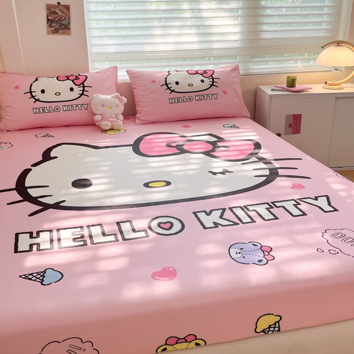 91家纺网 家纺一手货源 找家纺 金爱家 2024新款40s全棉大阪三丽鸥单品系列 M-甜甜kt