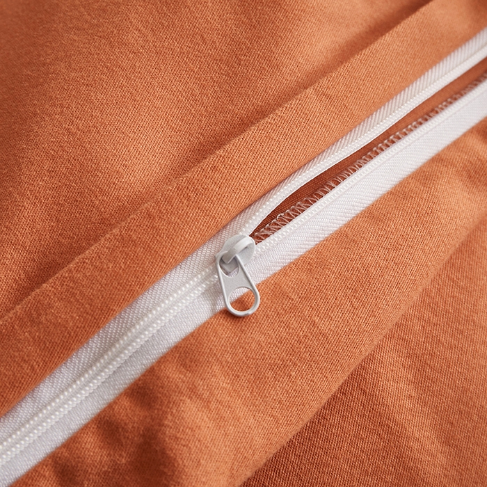 91家纺网 家纺一手货源 找家纺 2024秋季纯色32*21纯色加厚超柔全棉磨毛系列--被套 奶油橘