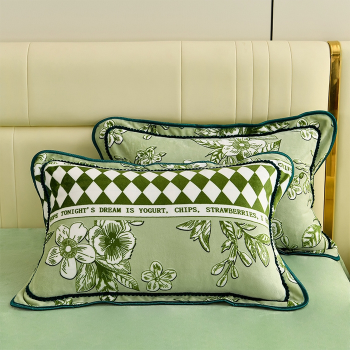 91家纺网 家纺一手货源 找家纺 沐妍家纺 2025新款8斤加厚保暖金貂绒牛奶绒印花四件套 情怀