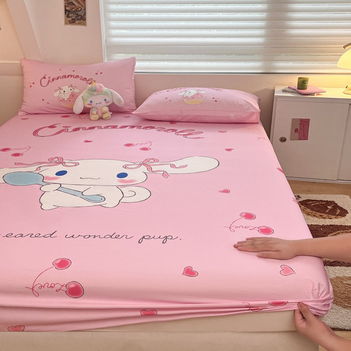 91家纺网 家纺一手货源 找家纺 金爱家 2024新款40s全棉大阪三丽鸥单品系列 M-淘气玉桂狗