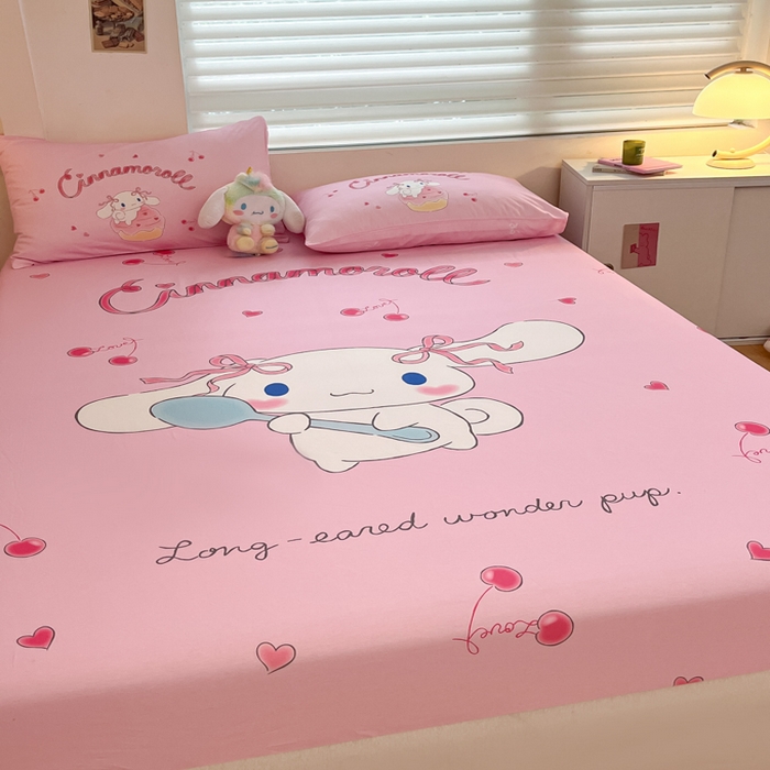 91家纺网 家纺一手货源 找家纺 金爱家 2024新款40s全棉大阪三丽鸥单品系列 M-淘气玉桂狗