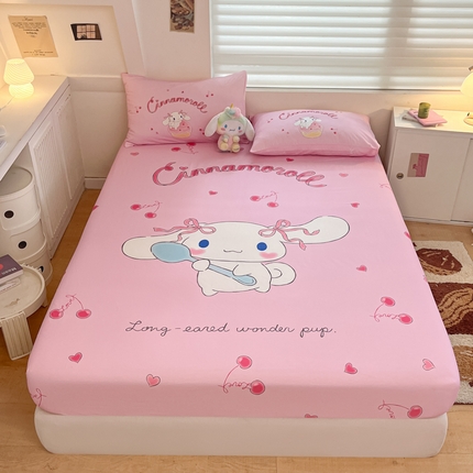 91家纺网 家纺一手货源 找家纺 金爱家 2024新款40s全棉大阪三丽鸥单品系列 M-淘气玉桂狗