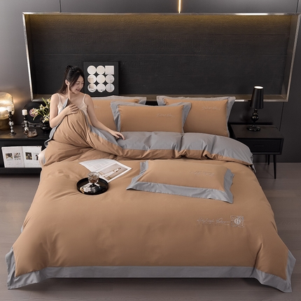 91家纺网 家纺一手货源 找家纺 （总）瑞驰家纺 2024新款长绒棉磨毛四件套-斯特尔