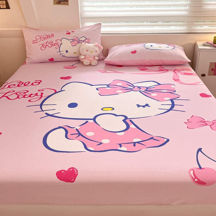 91家纺网 家纺一手货源 找家纺 金爱家 2024新款40s全棉大阪三丽鸥单品系列 M-俏皮kt