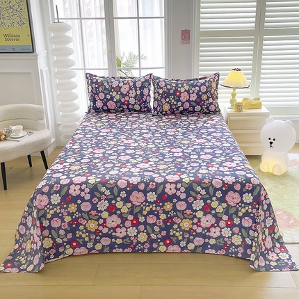 91家纺网 家纺一手货源 找家纺 （总）亿佳人 2025新款加厚芦荟棉床单磨毛化纤床单