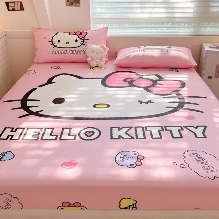 91家纺网 家纺一手货源 找家纺 金爱家 2024新款40s全棉大阪三丽鸥单品系列 M-甜甜kt