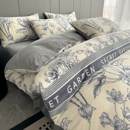 91家纺网 家纺一手货源 找家纺 （总）斯卡诺2025新款直播轻奢爆款小清新牛奶宝宝绒四件套