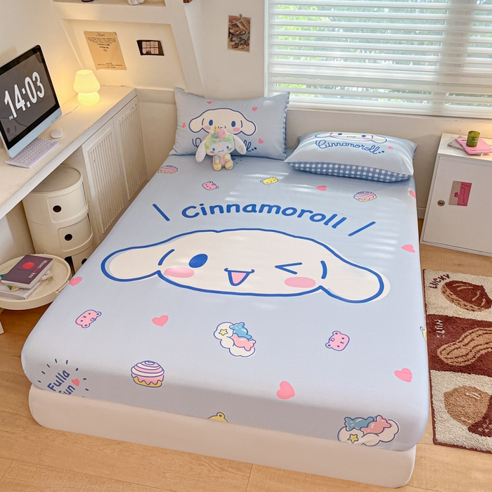 91家纺网 家纺一手货源 找家纺 金爱家 2024新款40s全棉大阪三丽鸥单品系列 M-开心玉桂狗