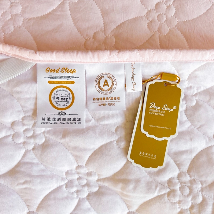 91家纺网 家纺一手货源 找家纺 罗艺轩 2024新款公主风水洗棉夹棉床裙-花蔓花蔓-少女粉