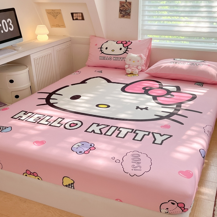 91家纺网 家纺一手货源 找家纺 金爱家 2024新款40s全棉大阪三丽鸥单品系列 M-甜甜kt