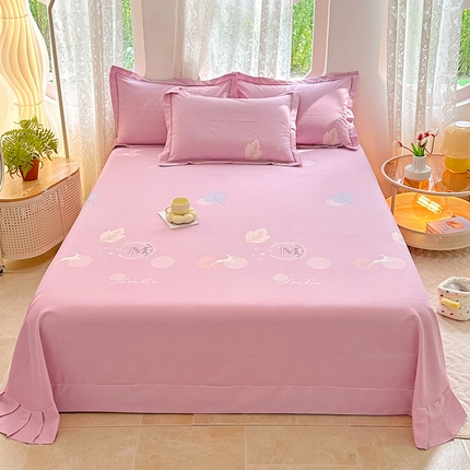 家贝爱 2024新款加厚纯棉生态磨毛床单系列 香叶流年