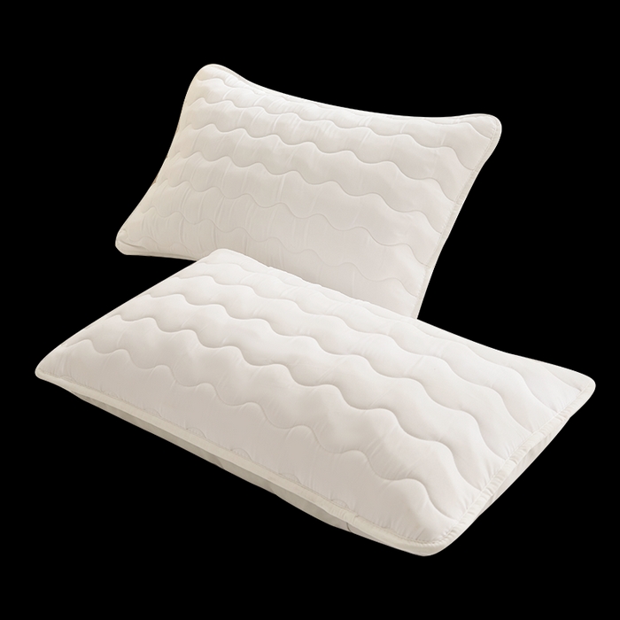 91家纺网 家纺一手货源 找家纺 2024新款原棉夹棉枕套-四季款 本白