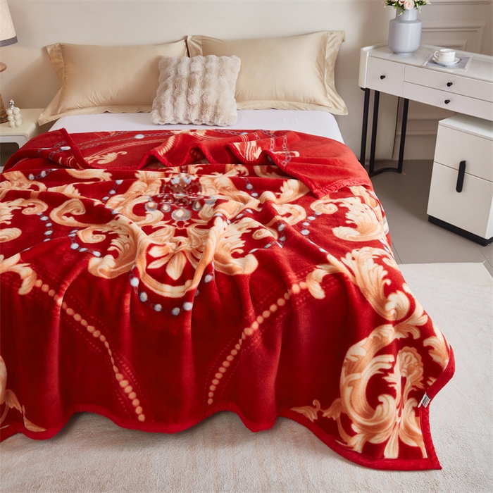 91家纺网 家纺一手货源 找家纺 2024新款柔软欧式轻奢真羊毛毛毯毯子 与爱共舞