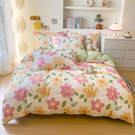 91家纺网 家纺一手货源 找家纺 （总）许林 2025新款植物羊绒四件套磨毛加厚床单被套学生三件套宿舍大量现货直播